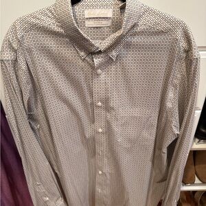 Roundtree & Yorke Geometric Pattern Button-Down Shirt